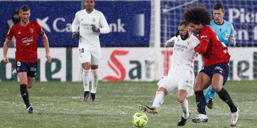 أوساسونا يفرض التعادل على ريـال مدريد بالدوري الإسباني